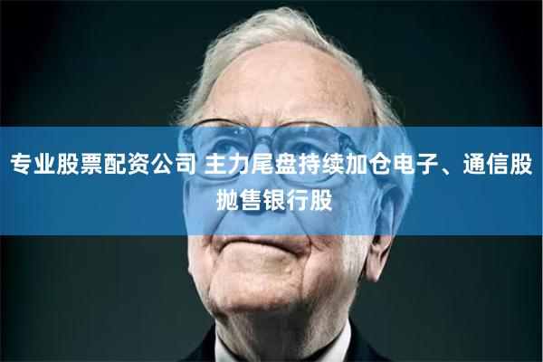 专业股票配资公司 主力尾盘持续加仓电子、通信股 抛售银行股
